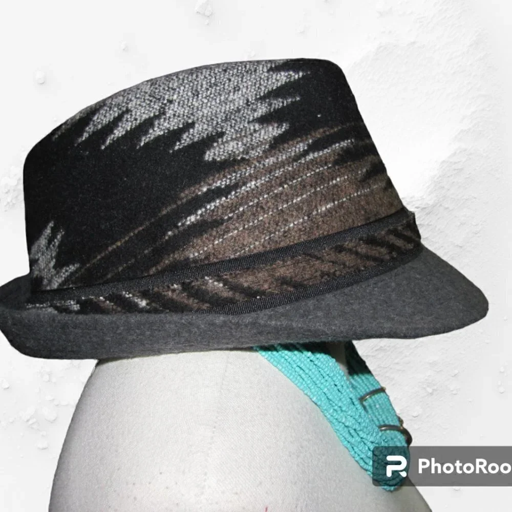 UNISEX AZTEC PRINT FEDORA BRAND NEW - Picture 6 of 7